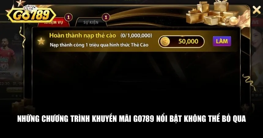 Go789 còn thường xuyên tung ra chương trình mới theo tuần/mùa